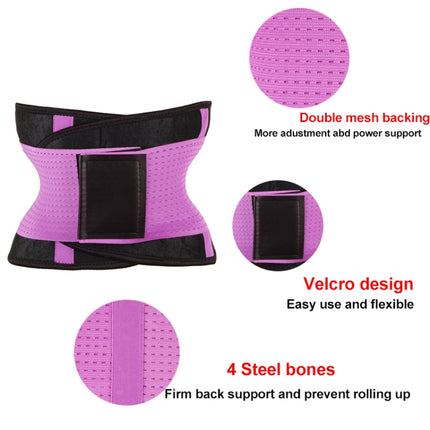 Body Shaping Underwear Abdomen Belt Fat Burning Paste New Fashion Sports Fitness Belly Belt, Size:L (Purple)-garmade.com