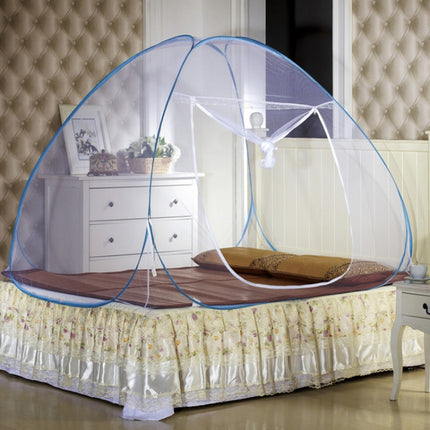 Steel Wire Folding Free Installation Yurt Bottomed Mosquito Net Sidebar Color Random Delivery, Size:120x195 cm-garmade.com
