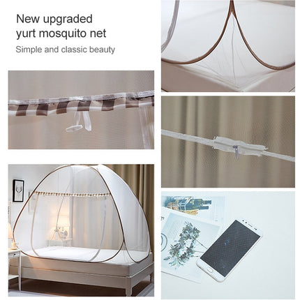 Student Dormitory Free Installation of Zippers and Single Door Mosquito Nets, Size:100x190x100 cm, Color:Encrypted Light Brown-garmade.com