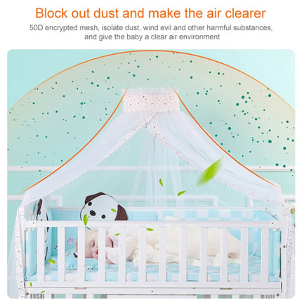 Crib Dome Lightweight Mosquito Net, Size:4.5x1.7 Meters, Style:Flower Side Mosquito Net-garmade.com
