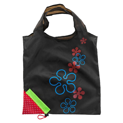 Creative Strawberry Shopping Reusable Folding Reusable Grocery Shopping Bag(Black)-garmade.com