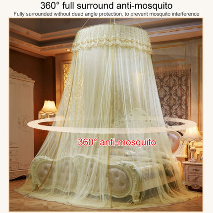 Dome Suspended Floor Mosquito Net, Size:1 Meter in Diameter(Beige)-garmade.com