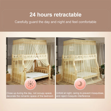Double-layer Bunk Bed Telescopic Support Floor-to-child Bed Mosquito Net, Size:90x190 cm( Pink)-garmade.com