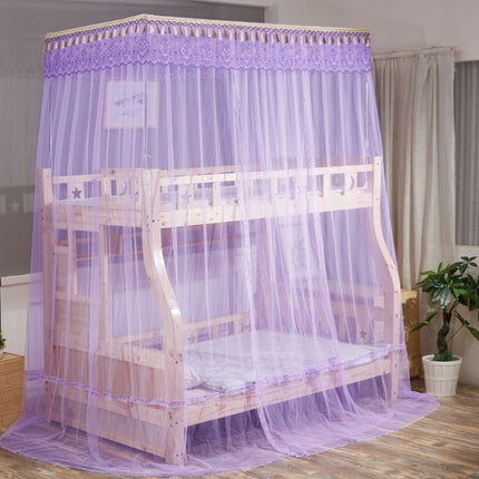 Double-layer Bunk Bed Telescopic Support Floor-to-child Bed Mosquito Net, Size:90x190 cm(Purple)-garmade.com