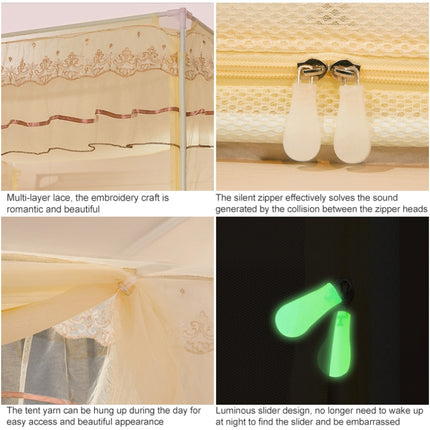Household Free Installation Thickened Encryption Dustproof Mosquito Net, Size:200x220 cm, Style:Full Bottom(Green)-garmade.com