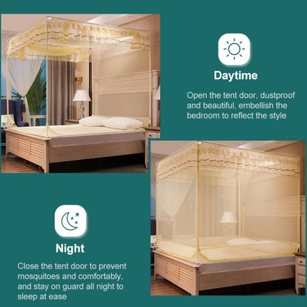 Household Free Installation Thickened Encryption Dustproof Mosquito Net, Size:120x200 cm, Style:Bed Back(Jade)-garmade.com