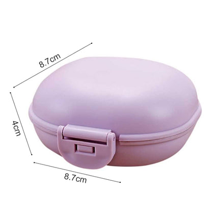 3 PCS Bathroom Dish Plate Case Home Shower Travel Hiking Holder Container Soap Box(purple)-garmade.com