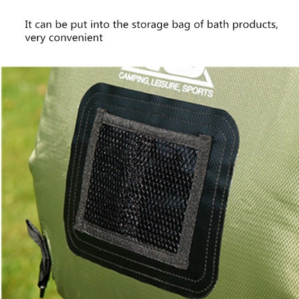 Outdoor Bathing Bag Self-driving Camping Solar Hot Water Bottle 20L Water Storage Bag(Army Green)-garmade.com