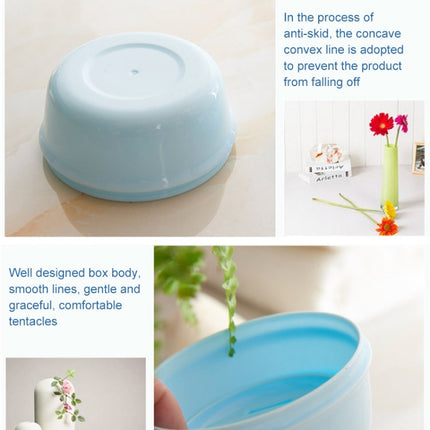 2 PCS Circular Drainage Covered Portable Travel Soap Box(White)-garmade.com