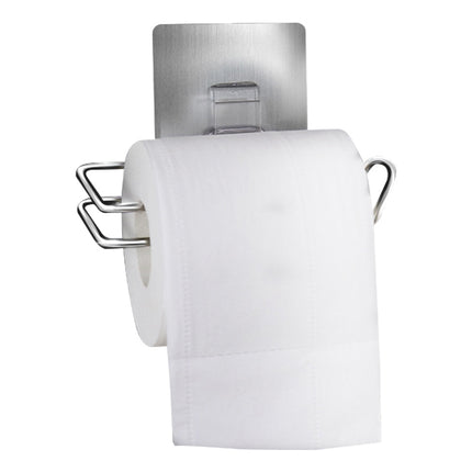 Repeatedly Reusable Punching-Free Stainless Steel Tissue Holder With Strong Traceless Hook Attachment(Silver)-garmade.com