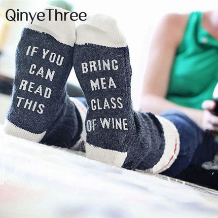 3 PCS Contrast Color English Men and Women Cotton Socks(Black )-garmade.com