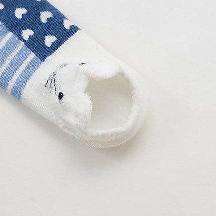 10 Pairs Women Cotton Socks Stereoscopic Cute Animal Cute Summer Short Socks(love)-garmade.com