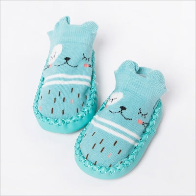 Fashion Baby Socks With Rubber Soles Infant Sock Newborn Autumn Winter Children Floor Socks Shoes Anti Slip Soft Sole Sock(525 blue)-garmade.com