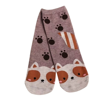 10 Pairs Unisex kids lovely dogs Socks cute cartoon style Fashion Cotton Printing Tube Socks(Navy)-garmade.com