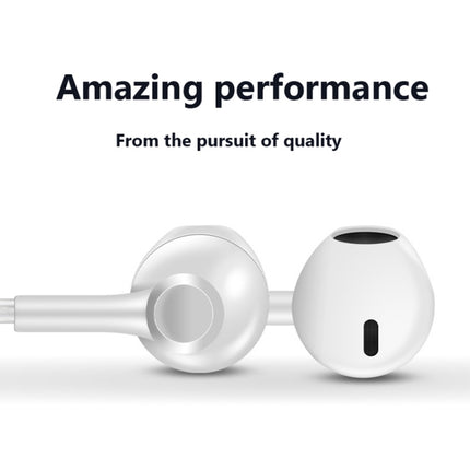 PTM P7 Stereo Wire-controlled Earphone with Microphone, Cable Length: 1.2m(White)-garmade.com