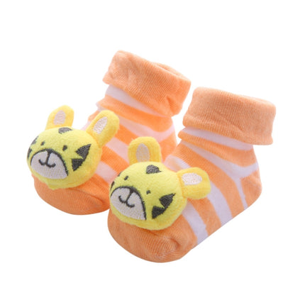 3 Pairs Cotton Cartoon Non-slip Baby Floor Socks Cute Three-Dimensional Doll Baby Toddler Socks(27#)-garmade.com