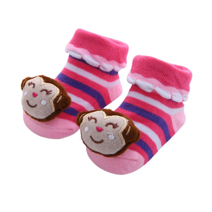 3 Pairs Cotton Cartoon Non-slip Baby Floor Socks Cute Three-Dimensional Doll Baby Toddler Socks(28#)-garmade.com