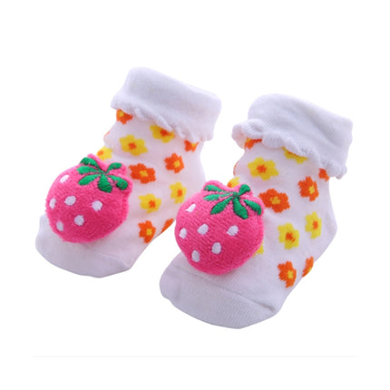 3 Pairs Cotton Cartoon Non-slip Baby Floor Socks Cute Three-Dimensional Doll Baby Toddler Socks(2#)-garmade.com