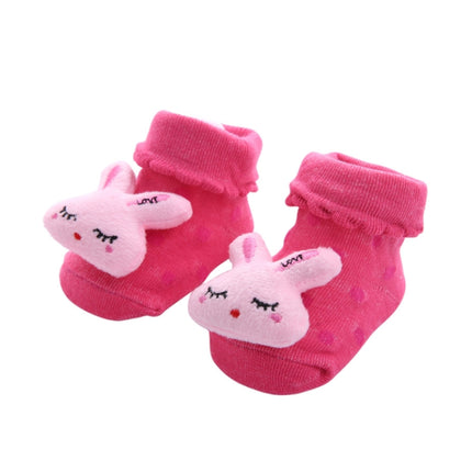3 Pairs Cotton Cartoon Non-slip Baby Floor Socks Cute Three-Dimensional Doll Baby Toddler Socks(8#)-garmade.com