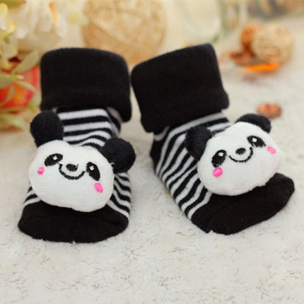 3 Pairs Cotton Cartoon Non-slip Baby Floor Socks Cute Three-Dimensional Doll Baby Toddler Socks(7#)-garmade.com