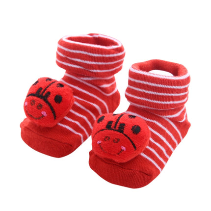 3 Pairs Cotton Cartoon Non-slip Baby Floor Socks Cute Three-Dimensional Doll Baby Toddler Socks(17#)-garmade.com