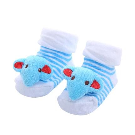 3 Pairs Cotton Cartoon Non-slip Baby Floor Socks Cute Three-Dimensional Doll Baby Toddler Socks(21#)-garmade.com