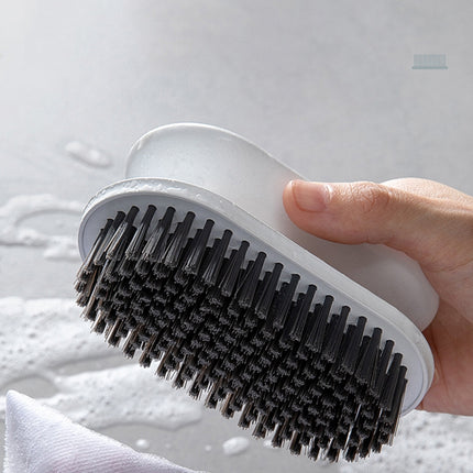 5 PCS A075 Plastic Soft Hair Washing Shoes Shoe Brush Cleaning Brush Clothes Laundry Bath Brush(White)-garmade.com