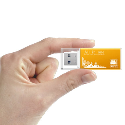 Multi in 1 Memory SD Card Reader for Memory Stick Pro Duo Micro SD,TF,M2,MMC,SDHC MS Card(Black)-garmade.com