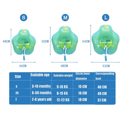 Cooldy Infant and Children Swimming Ring Swimming Supplies Inflatable Life Buoy, Inner diameter After Inflation:S, Size:S (Green)-garmade.com