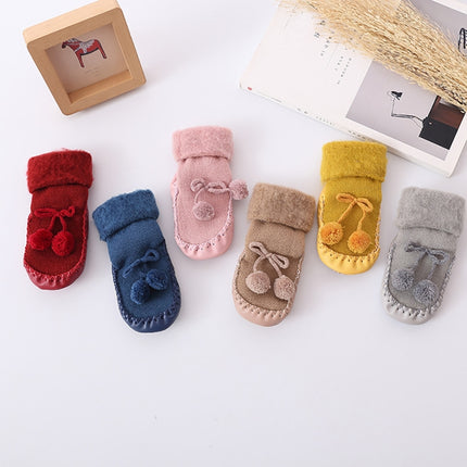 Winter Baby Warmer Floor Shoes Anti-Slip Baby Step Shoes, Size:11cm(Pink)-garmade.com