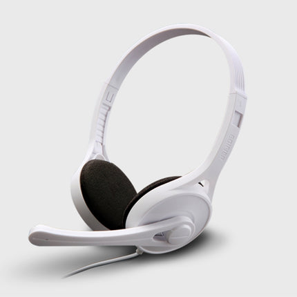 Edifier K550 3.5mm Plug Wired Wire Control Stereo Computer Game Headset with Microphone, Cable Length: 2m(Fashion White)-garmade.com