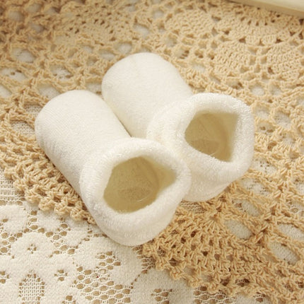 3 Pairs Cotton Baby Socks Thicken Warm Newborn Anti Slip Floor Sock, Size:S(Goose Yellow)-garmade.com