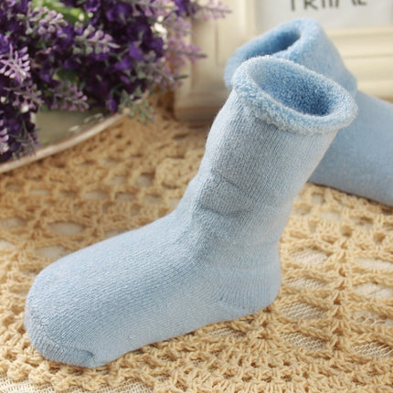 3 Pairs Cotton Baby Socks Thicken Warm Newborn Anti Slip Floor Sock, Size:S(Goose Yellow)-garmade.com