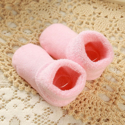 3 Pairs Cotton Baby Socks Thicken Warm Newborn Anti Slip Floor Sock, Size:S(Goose Yellow)-garmade.com