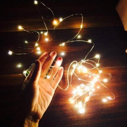 Christmas Decoration Light Copper Wire LED String Light Wedding Garland LED Lamps Christmas Tree Ornaments, Size: 5m 50 Leds-garmade.com