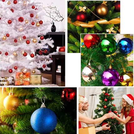 1 Box 3cm Home Christmas Tree Decor Ball Bauble Hanging Xmas Party Ornament Decorations(white)-garmade.com