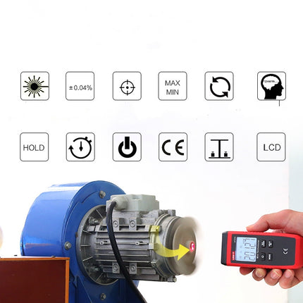 UT373 Non-contact High-precision Laser Tachometer Digital Display Motor Speedometer-garmade.com