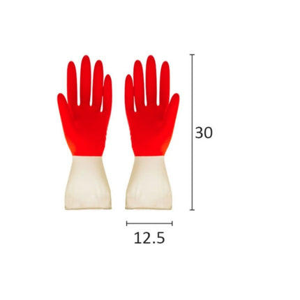 10 PCS Household Two-color Washing Gloves Housework Cleaning Laundry Dishwashing Latex Gloves, Size:S-garmade.com