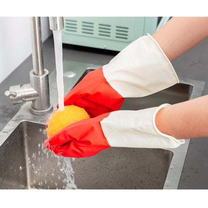 10 PCS Household Two-color Washing Gloves Housework Cleaning Laundry Dishwashing Latex Gloves, Size:S-garmade.com