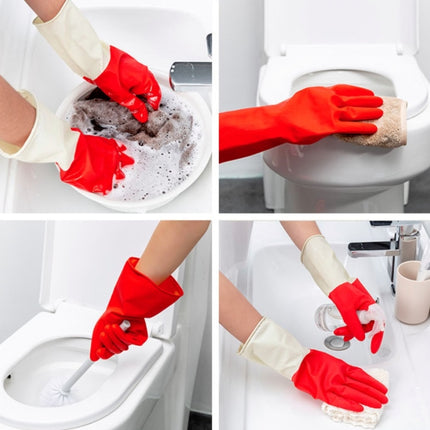 10 PCS Household Two-color Washing Gloves Housework Cleaning Laundry Dishwashing Latex Gloves, Size:S-garmade.com