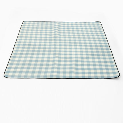 FP1409 6mm Thickened Moisture-Proof Beach Mat Outdoor Camping Tent Mat Without Storage Bag, Size:150x200cm(Blue Grid)-garmade.com