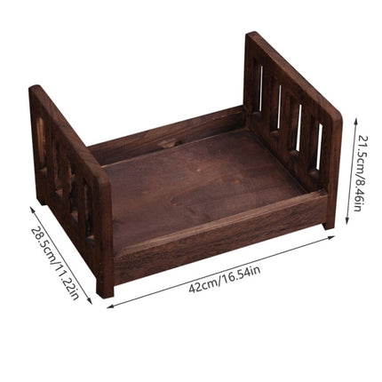 100 Days Old Wooden Bed For Newborns Children Photography Props(White)-garmade.com