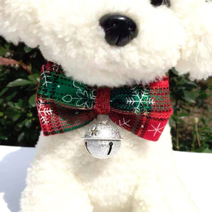 2 PCS Pet Christmas Hat and Bow Tie Set Holiday Accessories(Hat + Bow Tie)-garmade.com
