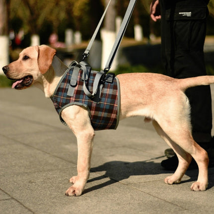 Pet Leg Straps Disabled & Injured Elderly Dog Auxiliary Belt, Size: M, Style:Front Leg(Blue)-garmade.com