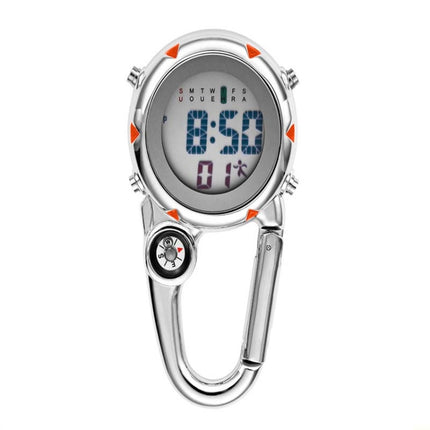 Mountain Climbing Watch Multifunctional Stainless Steel Hook Watch(Orange)-garmade.com