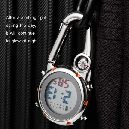 Mountain Climbing Watch Multifunctional Stainless Steel Hook Watch(Orange)-garmade.com