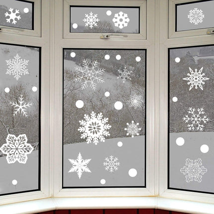 Christmas Snowflake Wall Stickers New Year Shop Window Decoration Stickers Glass Cabinet Door Stickers-garmade.com