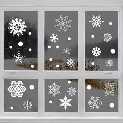 Christmas Snowflake Wall Stickers New Year Shop Window Decoration Stickers Glass Cabinet Door Stickers-garmade.com