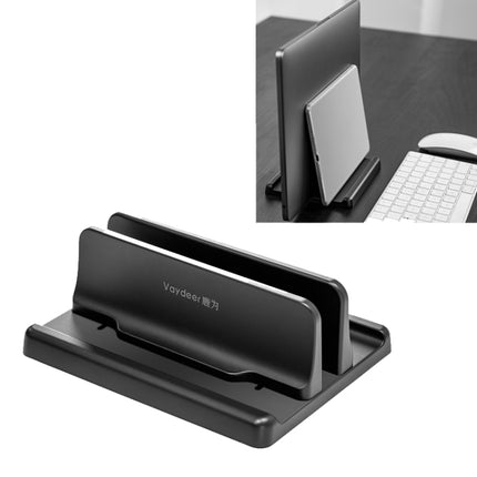 Vaydeer SZ2S01 Notebook Vertical Stand Computer Stand Bracket Desktop Storage Shelf (Black)-garmade.com