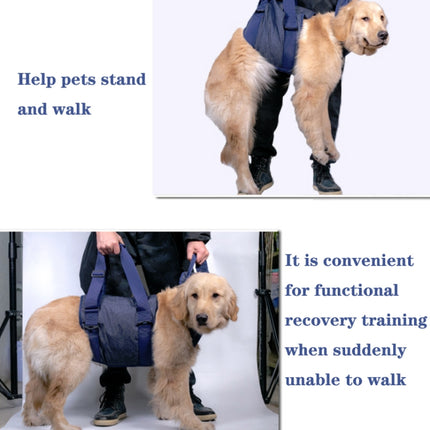 Pet Leash Senior Dogs Walking Aids Chest Harness, Size: XS(Dark Blue)-garmade.com